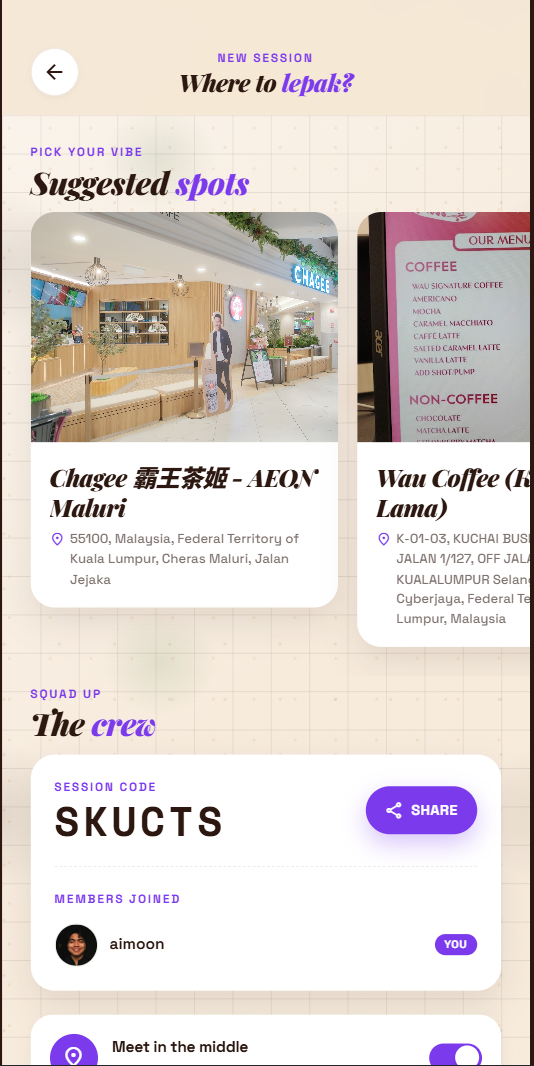 LepakSpot screen preview